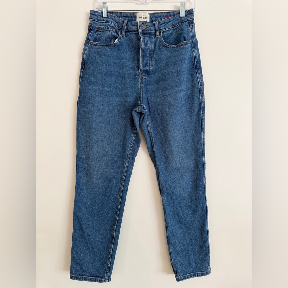Sezane brut Classic High-Rise Blue Denim Jeans size 40